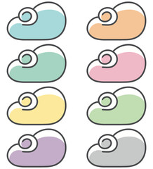 구름 시리즈 일러스트