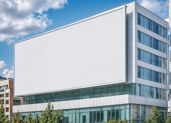 Obraz premium Outdoor billboard on a modern building 