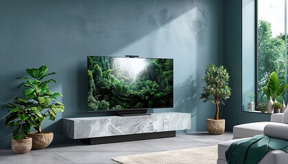 tv with cabinet UHD Wallpapar