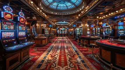 Obraz premium Cards and Coins: The World of the Casino