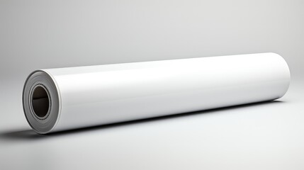 Blank white paper rolls mockup