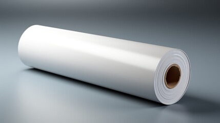 Blank white paper rolls mockup