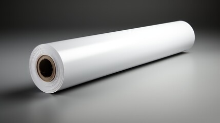 Blank white paper rolls mockup