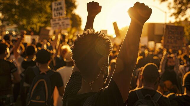 A community coming together in a powerful demonstration of unity and change