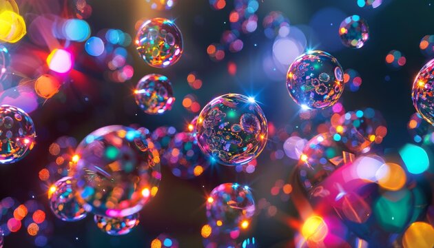 Infinite bouncing spheres of iridescent bytes and pixels, tech for everything