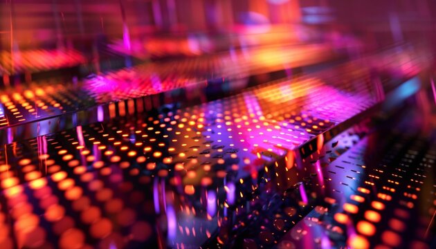 Singularity event manifesting as radiant techno-spiritual matrix, tech for everything
