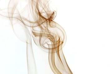 Close up of brown smoke swirl as background