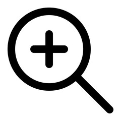 Fototapeta premium zoom in icon for illustration