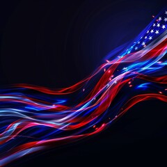 background, american flag, 4k, realistic, waving