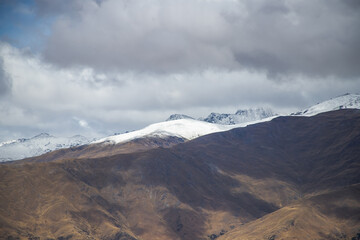 High mountains in New Zealand, South Island. Beautiful landscape