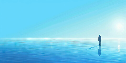 Hope (Light Blue): A figure looking towards the horizon, symbolizing hope and optimism