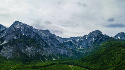Obraz premium Aerial View Abendstimmung am Almsee