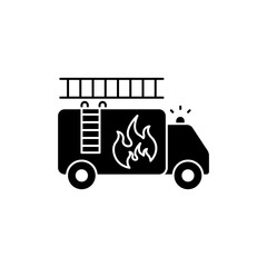 fire truck concept line icon. Simple element illustration. fire truck concept outline symbol design.