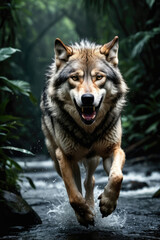 wolf's attack, Realistic images of wild animal attacks