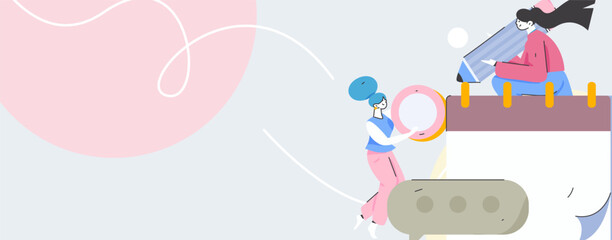 Check-in character flat vector concept operation hand-drawn illustration
