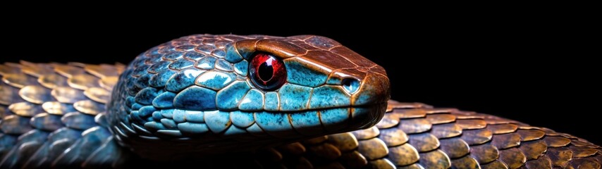 Fototapeta premium head king cobra snake background wallpaper