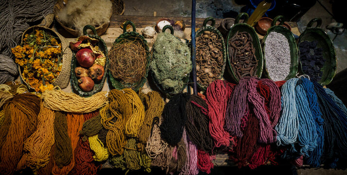traditional textile cotton at mexico color undersaturated