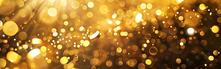 Blurry Gold Lights on the wall and looking so shiny with golden bokeh background