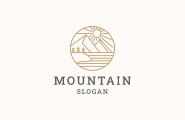 mountain logo design icon vector template
