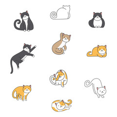 Cute cats illustration