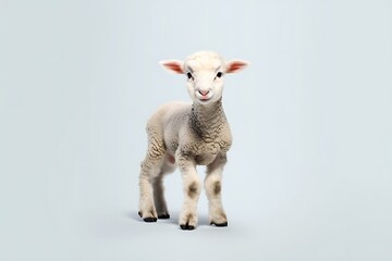 Naklejka premium Closeup of baby lamb standing