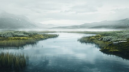 Fototapeta premium Clean River on the Horizon