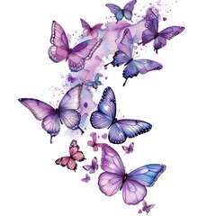 beautiful colorful butterfly illustration isolated on a white background