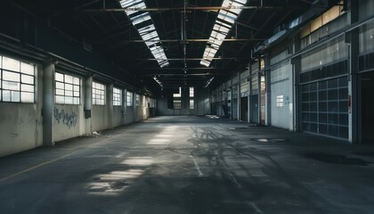 small empty warehouse wallpaper