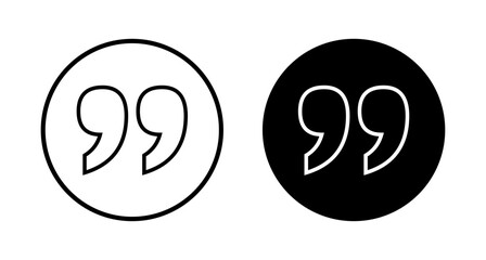 Quote icon vector isolated on white background. Quote sign icon. Quotation mark symbol.