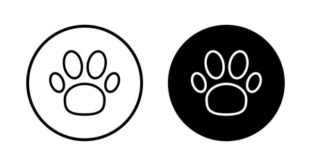 Paw icon vector isolated on white background. Paw Print icon