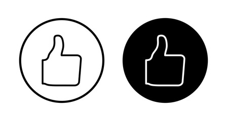 like icon vector isolated on white background. Thumbs up icon. social media icon