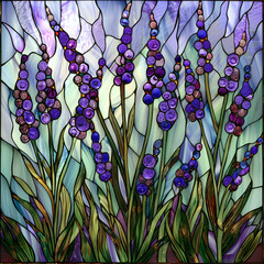 Lavender Stained Glass