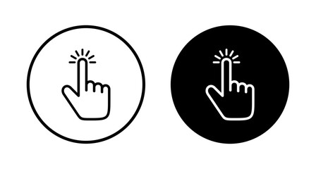Hand click icon vector isolated on white background. pointer icon vector. hand cursor icon vector
