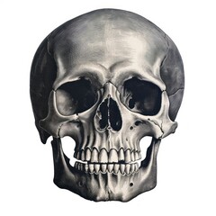 Fototapeta premium Skull anthropology sculpture halloween.