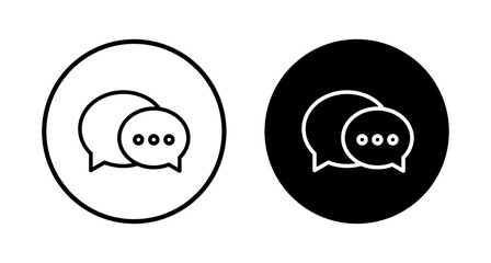Chat icon vector isolated on white background. Chat vector icon. Speech bubble. message. contact us