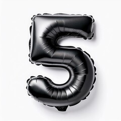 Inflate, puffy shapes made of black soft detailed leather, folds and wrinkles on material, isolated&nbsp;on&nbsp;white.
