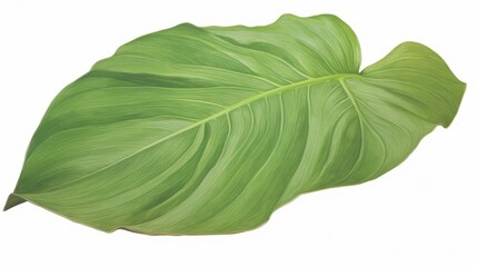 This is a photo of a giant green leaf