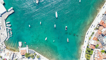 Old Istrian town in Rovinj, Croatia. Beautiful nice place in Croatia. Island