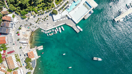 Old Istrian town in Rovinj, Croatia. Beautiful nice place in Croatia. Island