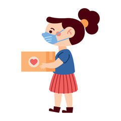 volunteer girl character