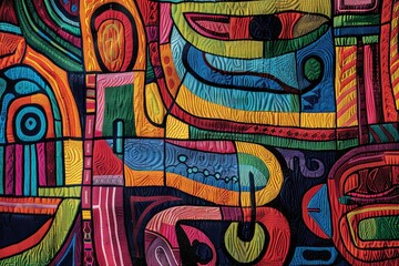 Heritage Unveiled Vibrant Panama Mola Tapestry