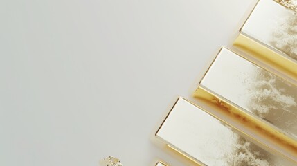 Gold bars isolated on white background. Financial concept.