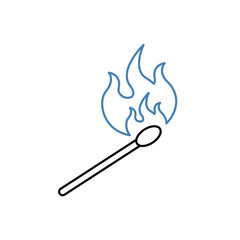 match concept line icon. Simple element illustration. match concept outline symbol design.