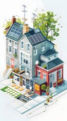 Sustainable and Energy Efficient Neighborhood with Renewable Technology