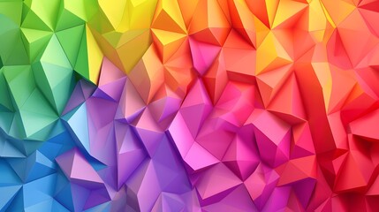Obraz premium Color Blend Rainbow Trendy Low Poly BG Design. 