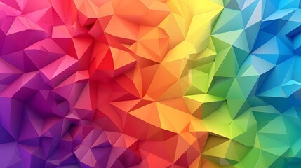 Fototapeta premium Color Blend Rainbow Trendy Low Poly BG Design. 