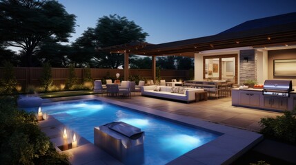  home with a swimming pool, a hot tub