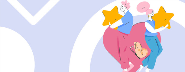 Happy Valentine's Day flat character vector concept business hand drawn illustration
