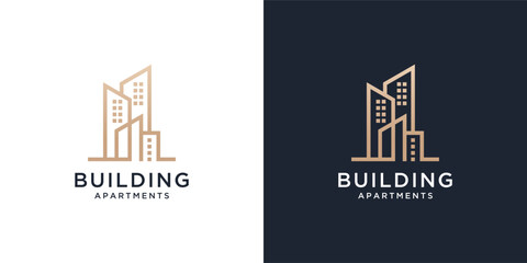 Urban building with intertainment logo design Inspiration 