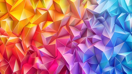 Color Blend Rainbow Trendy Low Poly BG Design. 